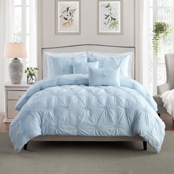 Ultra Plush Floral Pintuck Comforter Set, Assorted Sizes