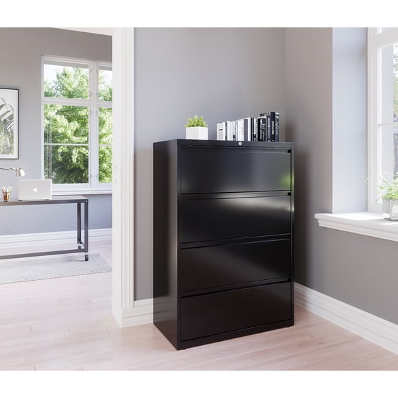 Hirsh 36" Wide 4 Drawer Metal Lateral File Cabinet for Home and Office, Choose Color