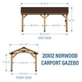 thumbnail image 14 of Backyard Discovery Norwood Cedar Gazebo with PowerPort, Choose Size, 14 of 15