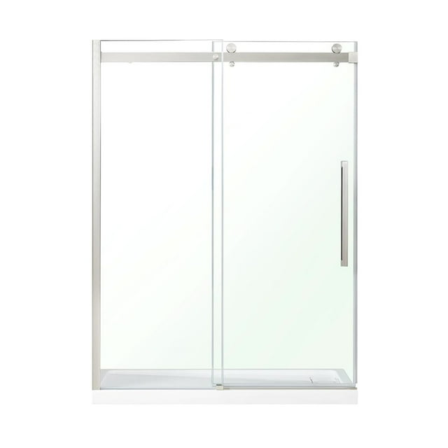 OVE Decors Bel 60" W x 78-3/4" H Frameless Soft-Close Sliding Shower Door