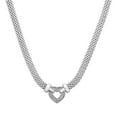 thumbnail image 1 of 0.12 CT. T.W. Diamond Heart Necklace in Italian Sterling Silver, 1 of 5