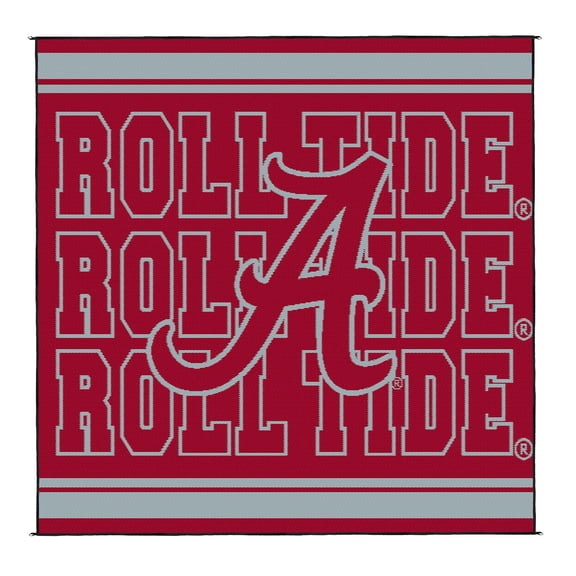 Logo Brands Alabama Crimson Tide 106"x106" Rally Mat