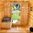 thumbnail image 7 of Backyard Discovery 4-6 Person Cedar Outdoor Cube Sauna with Electric Heater & Porch, 7 of 14