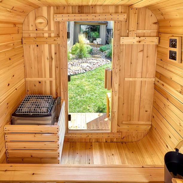 Backyard Discovery 4-6 Person Cedar Outdoor Cube Sauna with