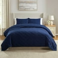 thumbnail image 1 of Member’s Mark 3-Piece Solid Diamond Quilt Set, Assorted Sizes, 1 of 6