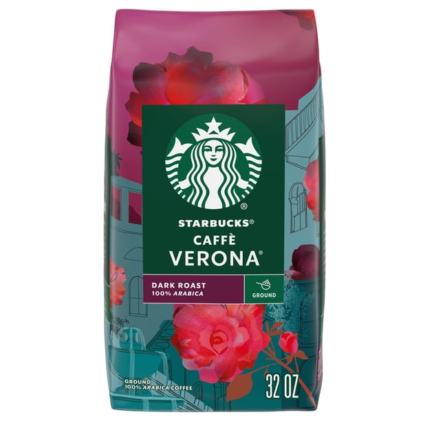 Starbucks Dark Roast Ground Coffee, Caffe Verona, 32 oz