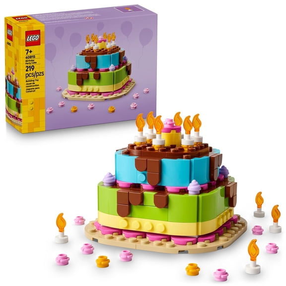 LEGO Birthday Party Cake Craft for Kids, 219 pc.