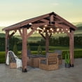 thumbnail image 1 of Backyard Discovery 12' x 10' Brindlewood Gazebo with Electric, 1 of 9