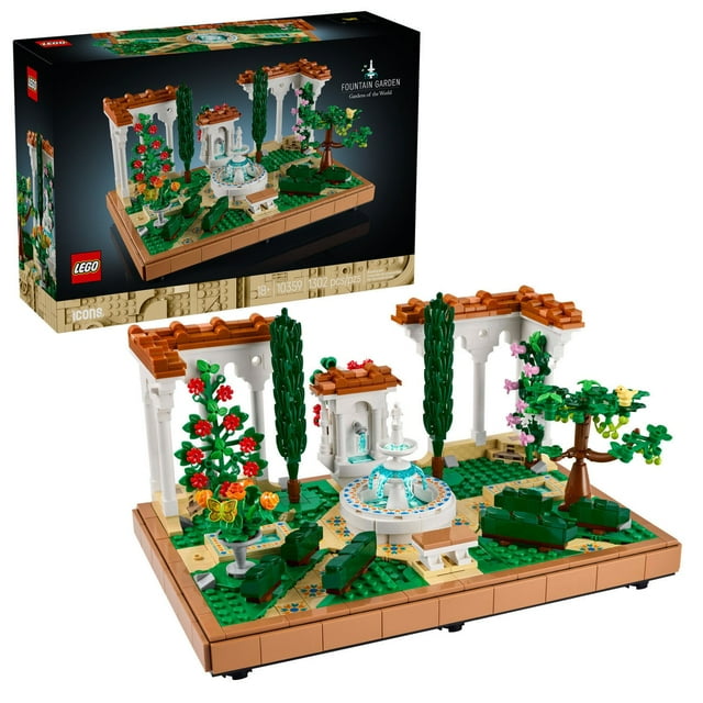 LEGO Icons Fountain Garden Building Set for Adults, 1302 pcs.