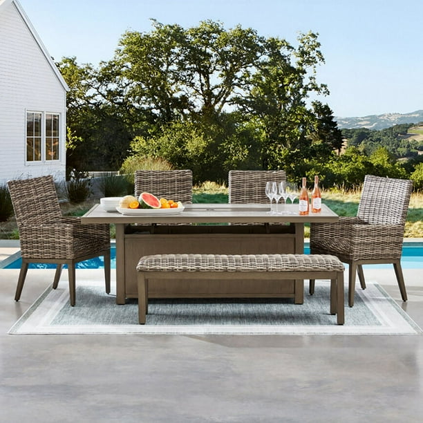 Member's Mark Halstead Fire Dining Set, 6pc