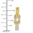 thumbnail image 6 of 14K Italian Two-Tone Ribbed Interlocked Earrings With Post, 6 of 6
