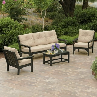 POLYWOOD Gulf Shores Sofa Seating Set with Sunbrella Fabric, 4pc