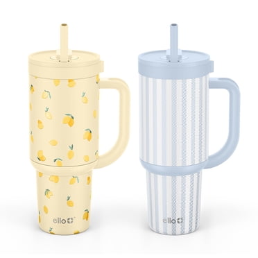 Ello Oasis 30oz Stainless Steel Tumbler with Handle, 100% Leakproof, 2-Pack