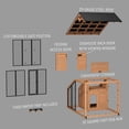 thumbnail image 16 of Backyard Discovery 7' x 5' Cedar Wood and Galvanized Steel Animal Enclosure with Feeding Door, 16 of 16