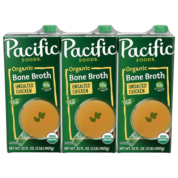 Pacific Bone Broth, Unsalted, 32 oz., 3 pk.