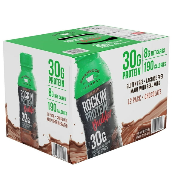 Rockin' Protein Builder 30g protein, Chocolate, 12 fl. oz., 12 ct.