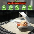 thumbnail image 4 of Kanak Sustainables™ Sandwich Hinged Lid To Go Food Container 6" x 6" , 100 ct., 4 of 5
