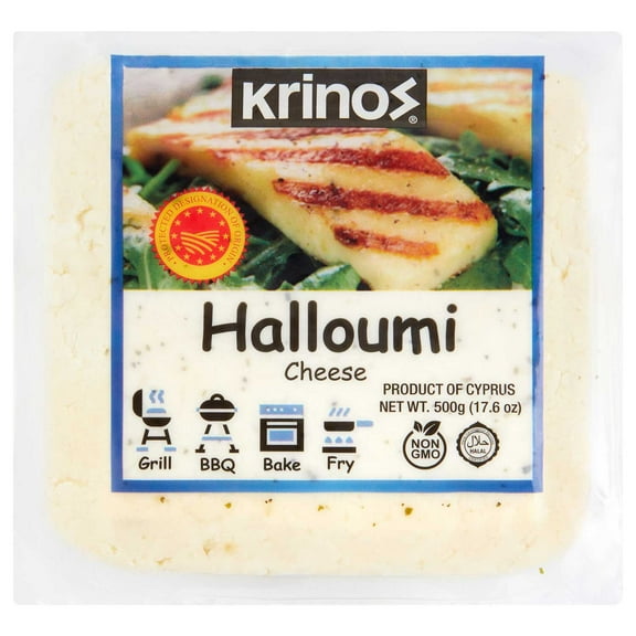 Krinos Blue Halloumi Cheese, 17.6 oz.
