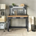 thumbnail image 11 of Seville Classics UltraHD Height Adjustable Lighted Work Center, 45"W x 22"D x 50.75-64"H, 11 of 12