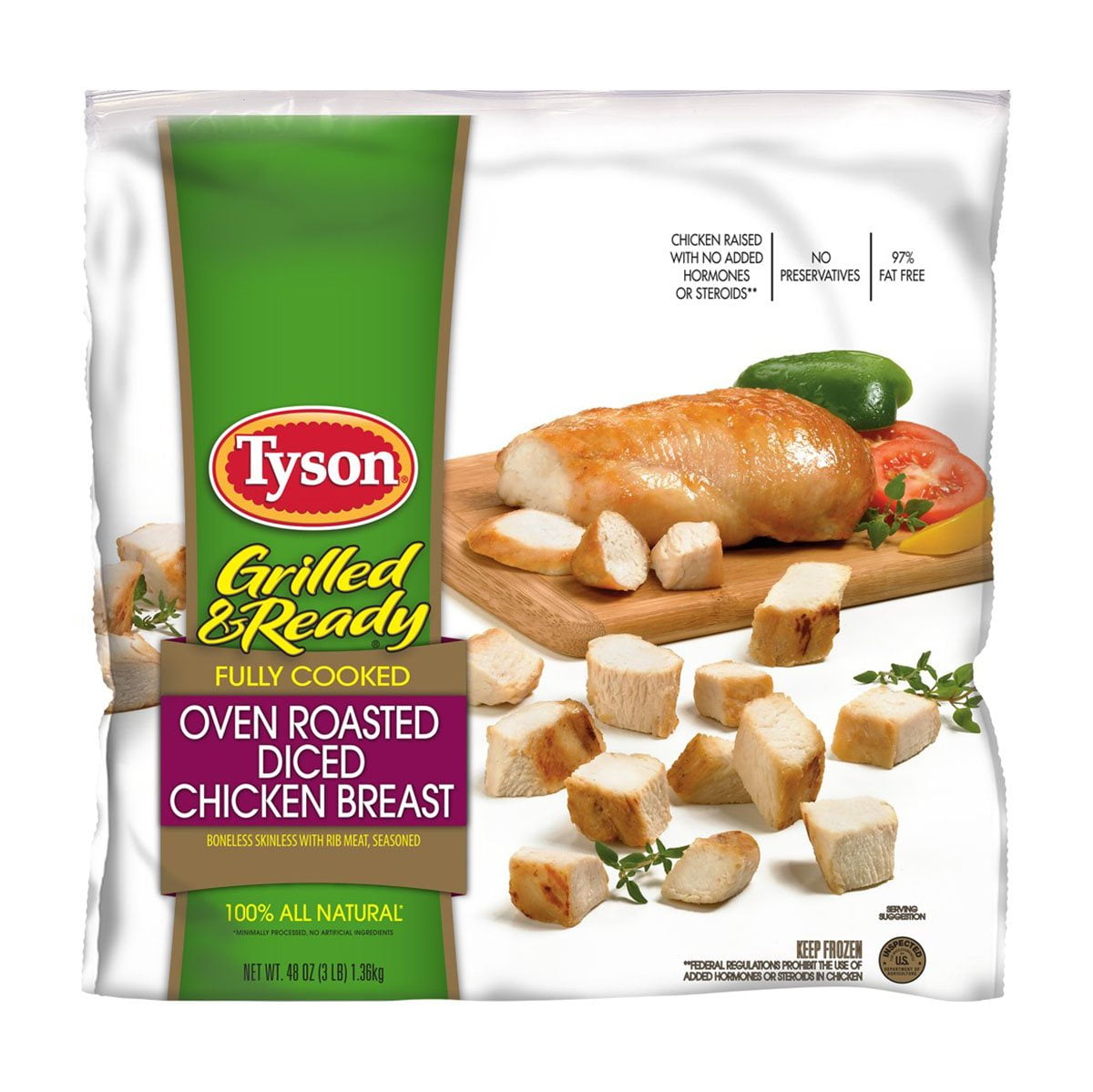 Tyson Grilled Ready Diced Chicken Breast (3