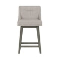 thumbnail image 12 of HH2 Home Upholstered Tapered Back Wood Adjustable Height Swivel Bar Stool, 12 of 19