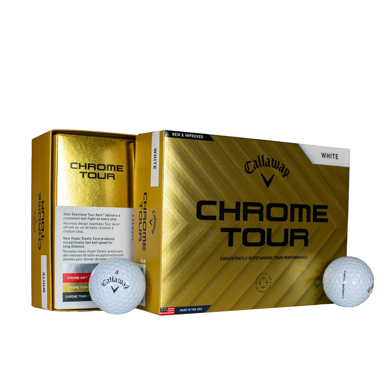Callaway Chrome Tour Golf Balls, 12-pack