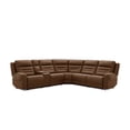 thumbnail image 9 of Cole & Rye Signature Faux Leather 6-Piece Dual Power Sectional with Storage Console, 9 of 10