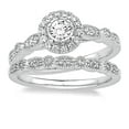 thumbnail image 1 of 0.50 CT. T.W. Round Cut Halo Diamond Ring & Band Set in 14K Gold, 1 of 1