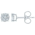 thumbnail image 1 of 0.23 CT. T.W. Round Cut Cluster Diamond Stud Earrings in 14K Gold, 1 of 1