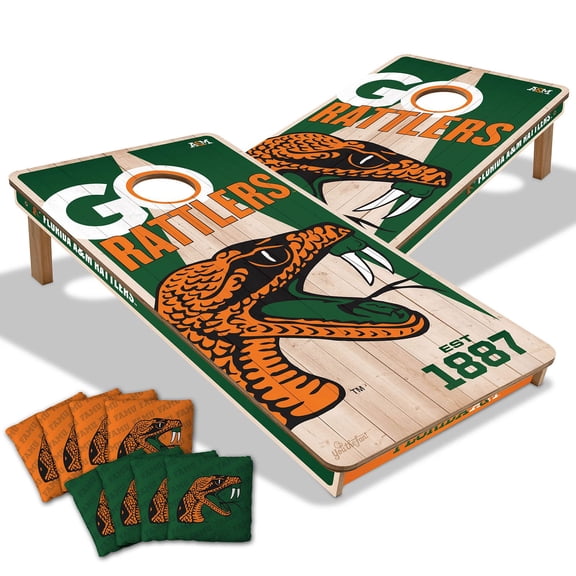YouTheFan Florida A&M Rattlers 2'x4' Cornhole Board Set