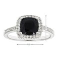 thumbnail image 4 of Cushion Cut Gemstone & 0.18 CT.T.W. Halo Diamond Ring in 14K Gold, 4 of 5