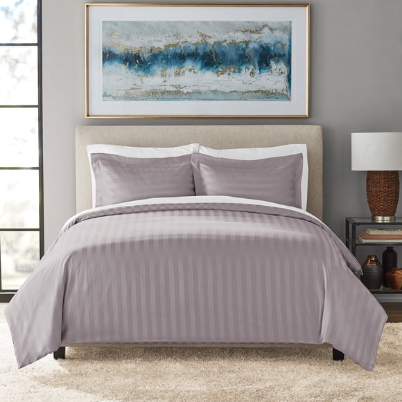 Member's Mark 700-Thread-Count Striped Egyptian Cotton Duvet Cover Set, Assorted Sizes