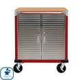 thumbnail image 3 of Seville Classics UltraHD 2 Door Rolling Cabinet, 28" W x 18” D x 34.5" H, 3 of 12