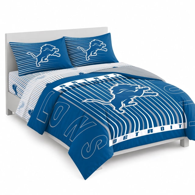 Logo Brands Detroit Lions Bed-In-A-Bag Set