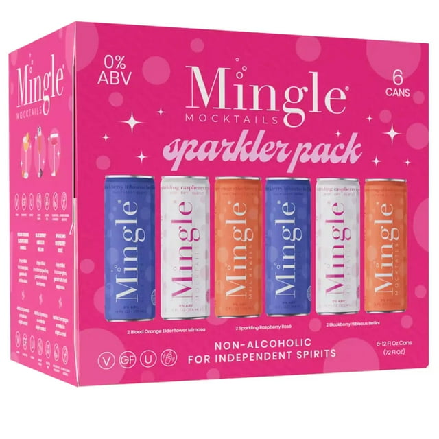 Mingle Non-Alcoholic Sparkler Pack Mocktails, 12 fl. oz.. can, 6 pk.