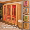 thumbnail image 2 of Backyard Discovery 4-Person Cedar Indoor Infrared Sauna with Red Light Therapy & Chromotherapy, 2 of 12