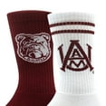 thumbnail image 1 of Alabama A&M Bulldogs Adult 2-Pack Crew Socks, 1 of 3