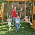 thumbnail image 5 of KidKraft Overland Heights Wooden Swing Set with Monkey Bars, 5 of 12
