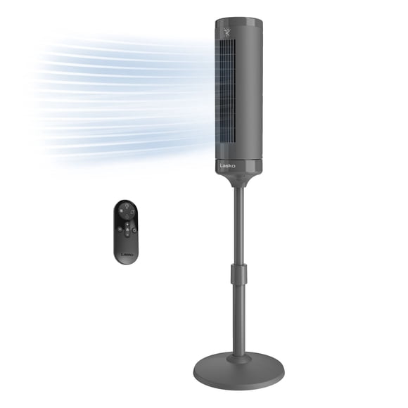 Lasko Rise 54" Adjustable 8-Speed DC Tower Fan with Remote