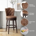thumbnail image 4 of HH2Home Edenwood Wood Counter Height or Bar Height Swivel Stool, 4 of 10