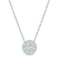 thumbnail image 1 of 0.48 CT. T.W. Round Cut Cluster Diamond Pendant Necklace in 14K Gold, 1 of 6