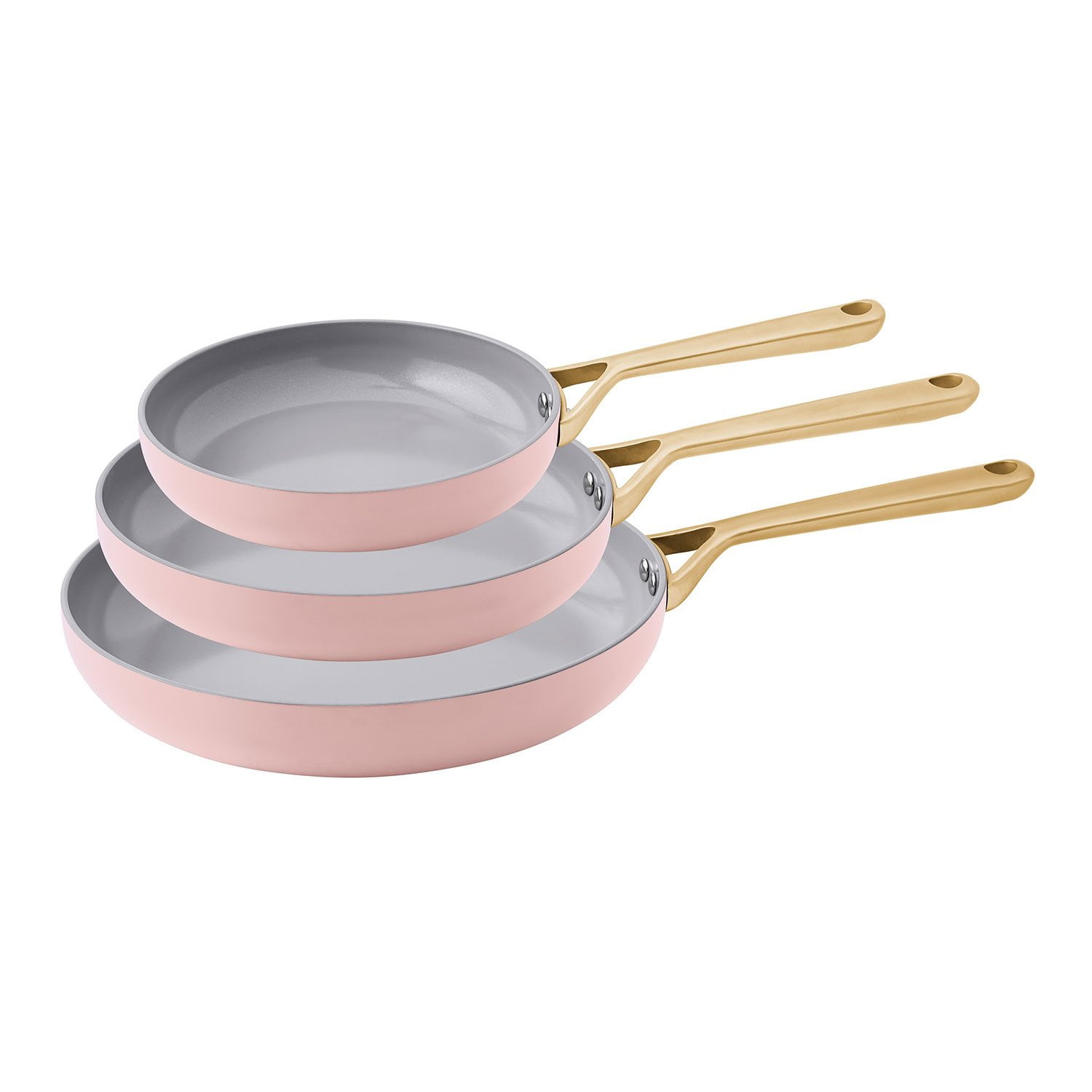 Member's Mark 3-Piece Modern Ceramic Fry Pan Set, Assorted