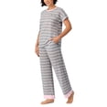 thumbnail image 2 of Nautica 2-Piece Short Sleeve Top and Pant PJ Set, 2 of 7