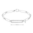 thumbnail image 4 of Sterling Silver and 0.13 CT. T.W. Diamond Link Bracelet, 4 of 5