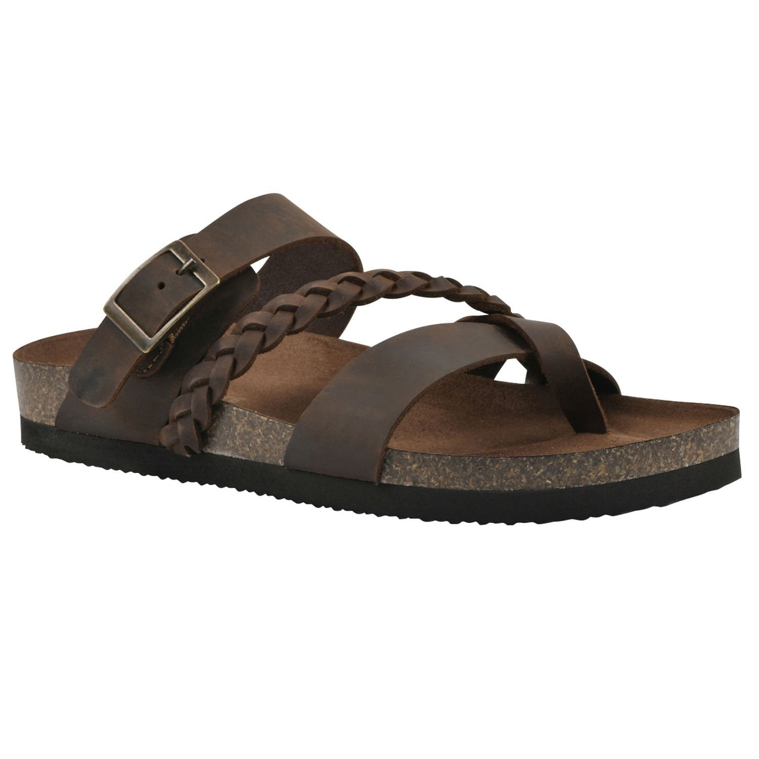 CBYXDY Women Leather Soft Footbed Orthopedic Arch Support Sandal 並行輸入品 Mountain Sole Women\u0027s Leather Footbed Sandal -