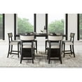 thumbnail image 1 of Anderson 7-Piece Counter Height Dining Set, Black with Cream Chairs, 1 of 16