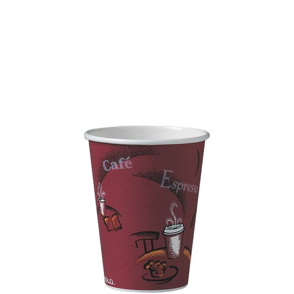 SOLO Paper Hot Drink Cups, Bistro Print, 12 oz., 1000 ct.