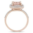 thumbnail image 5 of Morganite and Diamond Accent Double Halo Ring in 14K Gold, 5 of 7