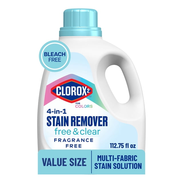 Clorox 2 For Colors Stain Remover, Laundry + Fabric, Free and Clear, 90 Loads, 112.75 fl. oz.