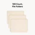 thumbnail image 3 of Smead Two-Ply End Tab Shelf Folders, Manila (Letter, 100ct.), 3 of 6